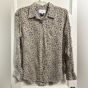 Current Elliott Derby Leopard Print Button Down Shirt Size 2